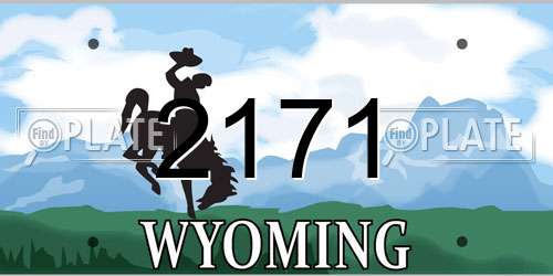 2171 Wyoming License Plate