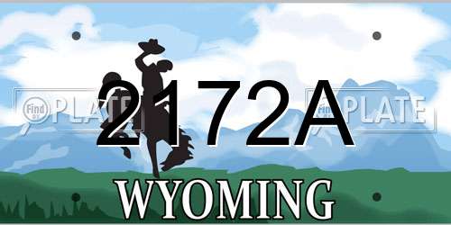 2172A Wyoming License Plate