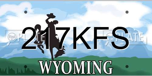 217KFS Wyoming License Plate