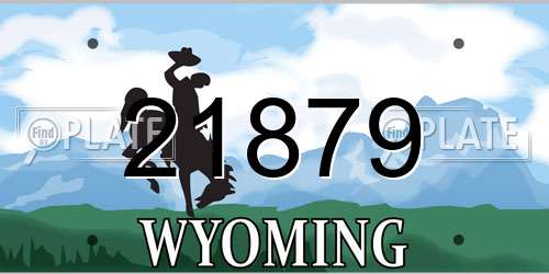 21879 Wyoming License Plate