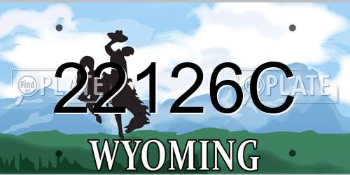 22126C Wyoming License Plate