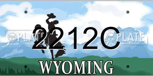 2212C Wyoming License Plate