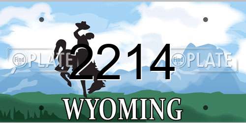 2214 Wyoming License Plate