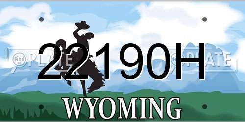 22190H Wyoming License Plate