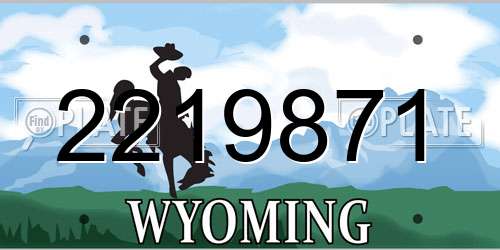 2219871 Wyoming License Plate