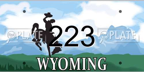 223 Wyoming License Plate