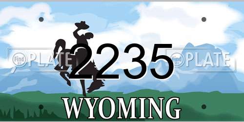 2235 Wyoming License Plate