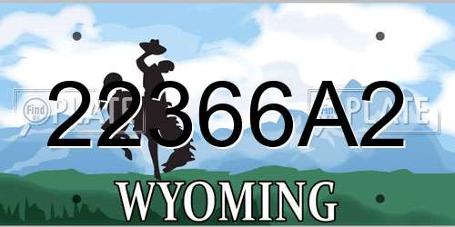 22366A2 Wyoming License Plate