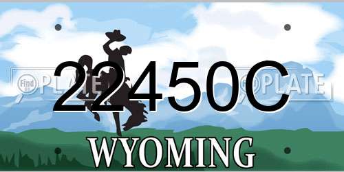 22450C Wyoming License Plate