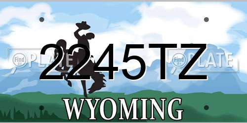 2245TZ Wyoming License Plate