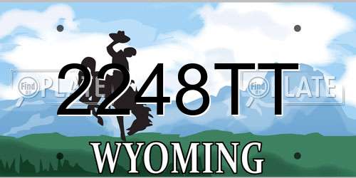 2248TT Wyoming License Plate