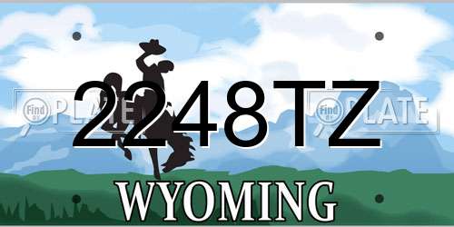 2248TZ Wyoming License Plate