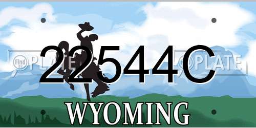 22544C Wyoming License Plate