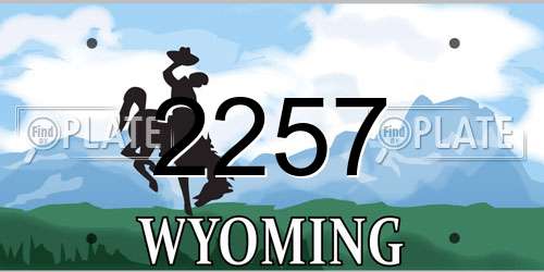 2257 Wyoming License Plate