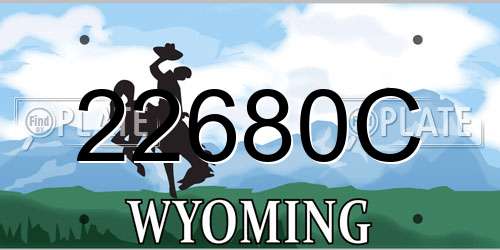 22680C Wyoming License Plate