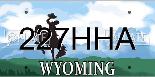 227HHA Wyoming License Plate