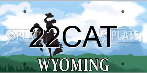 22CAT Wyoming License Plate