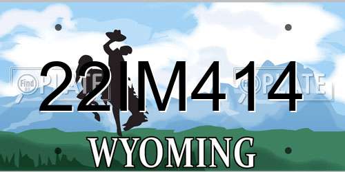22IM414 Wyoming License Plate