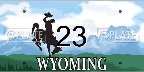 23 Wyoming License Plate