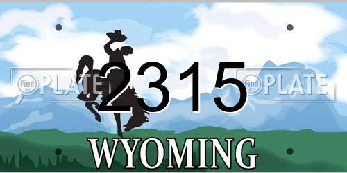 2315 Wyoming License Plate