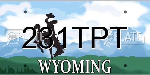 231TPT Wyoming License Plate