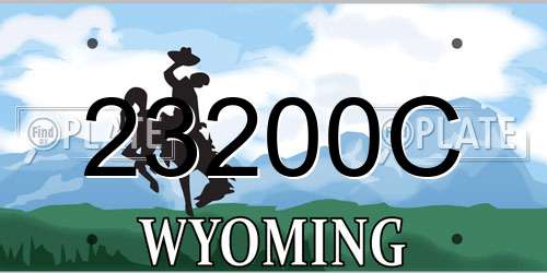 23200C Wyoming License Plate