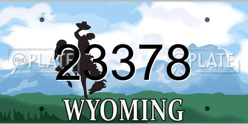 23378 Wyoming License Plate