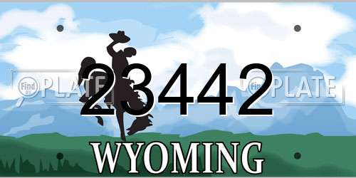 23442 Wyoming License Plate