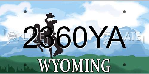 2360YA Wyoming License Plate