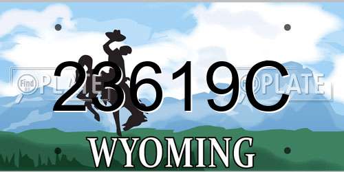 23619C Wyoming License Plate