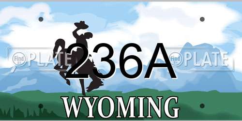 236A Wyoming License Plate