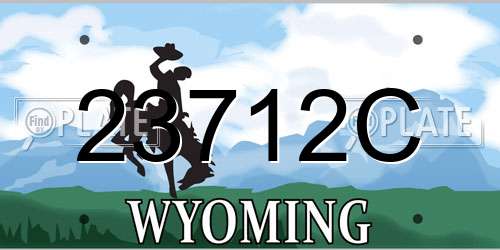 23712C Wyoming License Plate