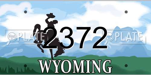 2372 Wyoming License Plate