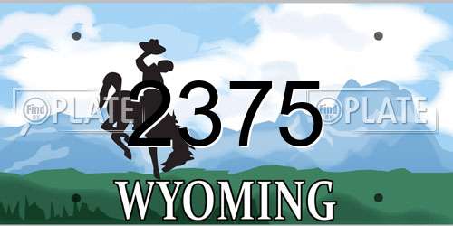 2375 Wyoming License Plate