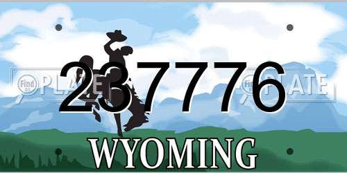 237776 Wyoming License Plate