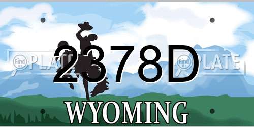 2378D Wyoming License Plate