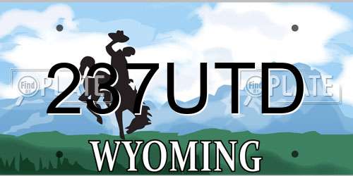 237UTD Wyoming License Plate