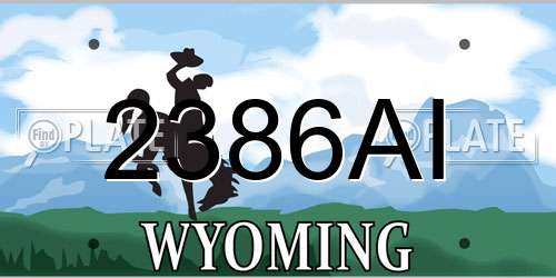 2386AI Wyoming License Plate