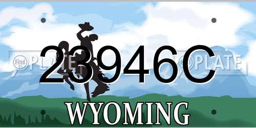 23946C Wyoming License Plate