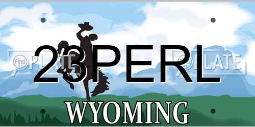 23PERL Wyoming License Plate