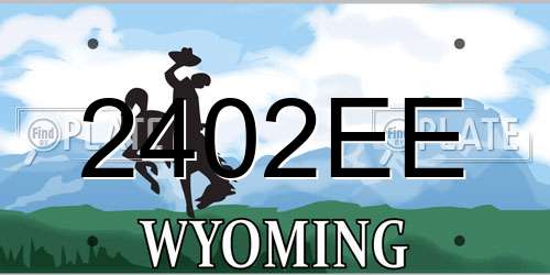 2402EE Wyoming License Plate