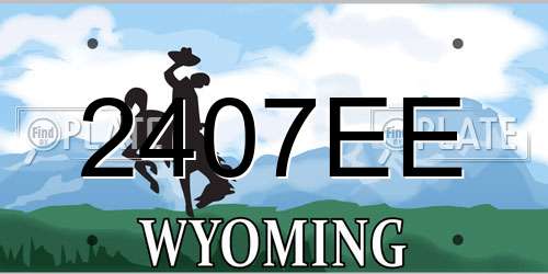 2407EE Wyoming License Plate