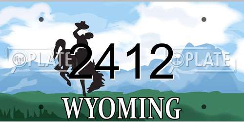 2412 Wyoming License Plate
