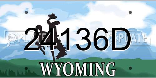 24136D Wyoming License Plate