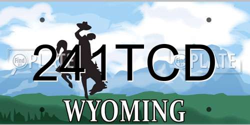 241TCD Wyoming License Plate