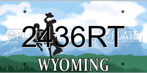 2436RT Wyoming License Plate
