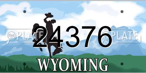 24376 Wyoming License Plate