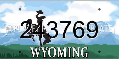 243769 Wyoming License Plate
