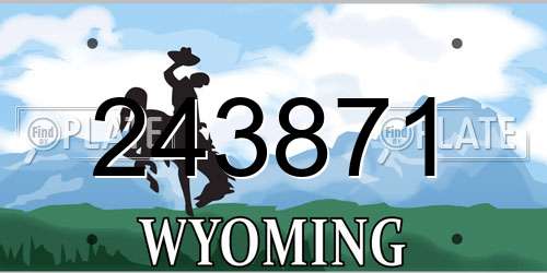 243871 Wyoming License Plate