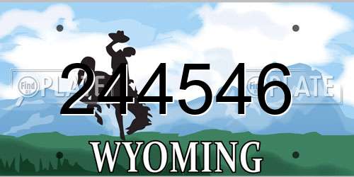 244546 Wyoming License Plate